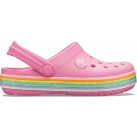 Crocs für Kinder Crocband Rainbow Glitter Clg K pink 206 151 669 rosa