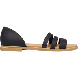 Crocs Damen Sandalen Tulum Open Flat W schwarz 206 109 00W