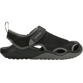 Crocs Herren Sandalen Swiftwater Mesh Deck Sandal M schwarz 205289 001