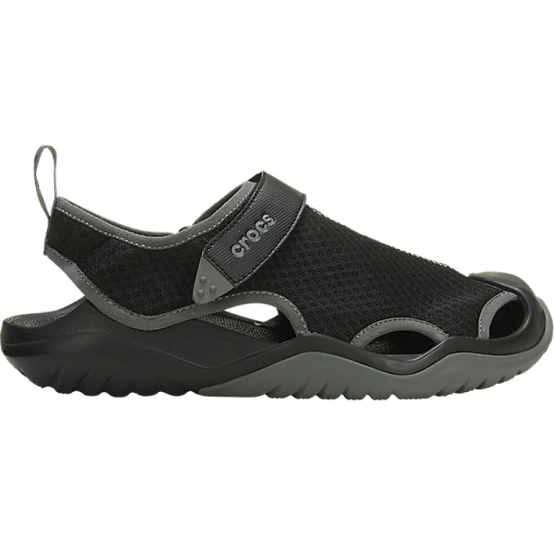 Crocs Herren Sandalen Swiftwater Mesh Deck Sandal M schwarz 205289 001
