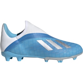 Adidas X 19.3 Ll Fg Junior blau EF9114 Fußballschuhe blau, weiß, silber