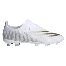 Adidas X GHOSTED.3 Fg EG8193 Fußballschuhe weiß, gold weiß