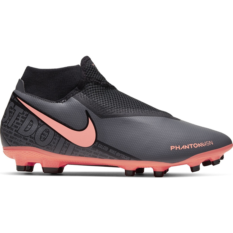 Nike Phantom Vsn Academy Df FG / MG AO3258 080 Fußballschuhe grau, rosa grau