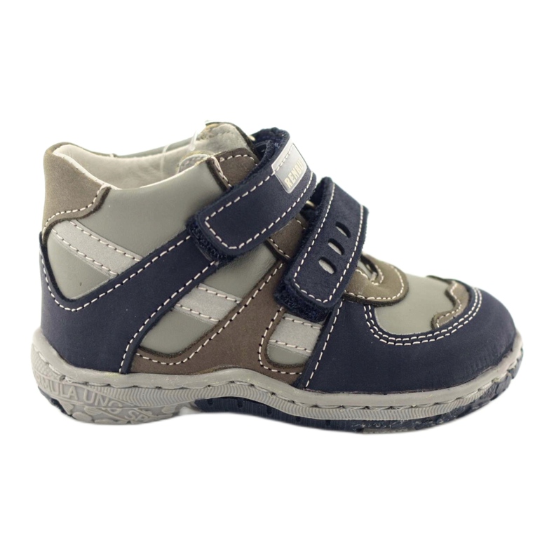 Lederstiefel Ren But 1363 marineblau navy blau grau