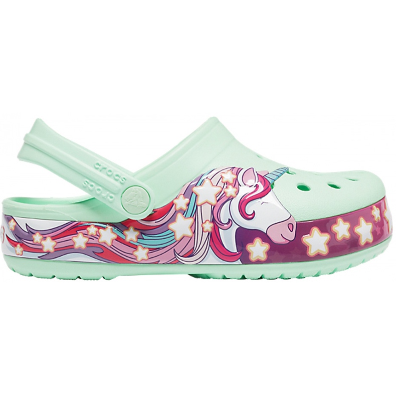 Crocs Kids FunLab Unicorn Band Cg K grün 206270 3TI rosa