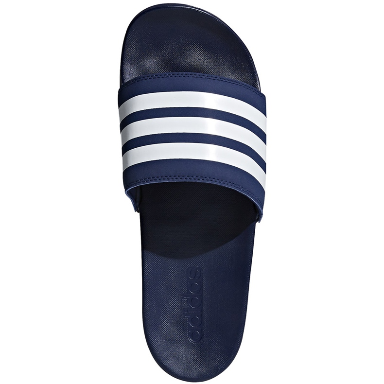 Adidas Adilette Comfort marineblau Hausschuhe B42114 weiß navy blau