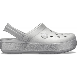 Crocs für Kinder Crocband Glitzer Clog Kids silber 205 936 040 silber-