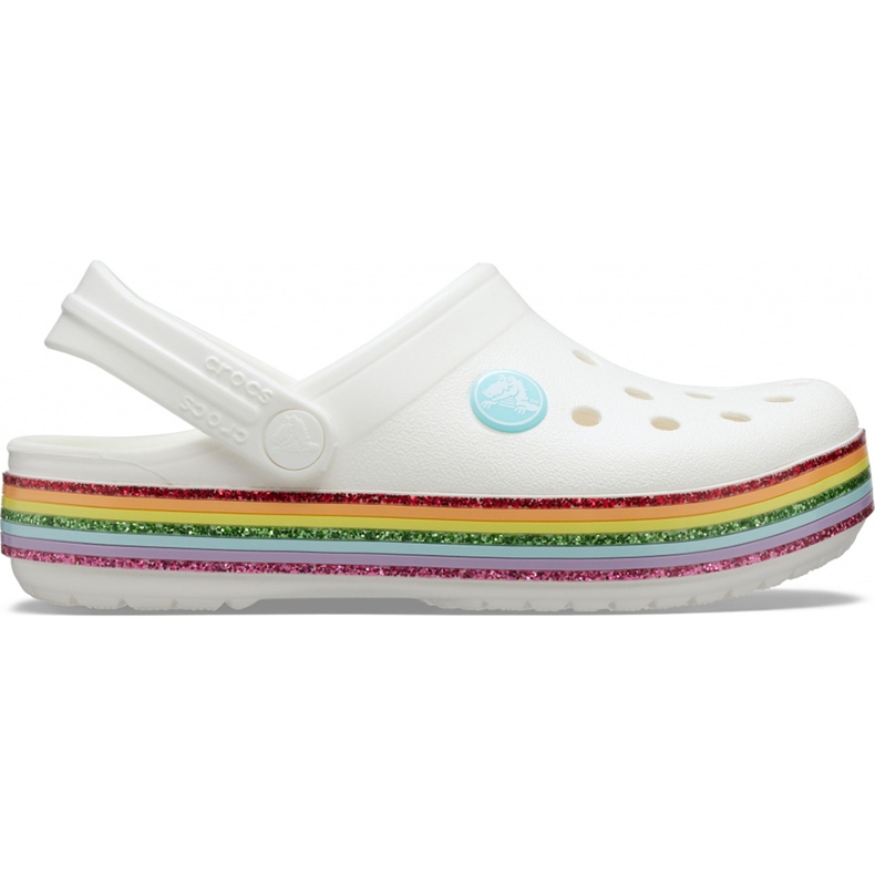 Crocs für Kinder Crocband Rainbow Glitter Clg K weiß 206151 100