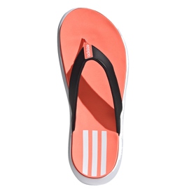 Adidas Damen Comfort Flip Flop Hausschuhe orange-schwarz-weiß EG2064