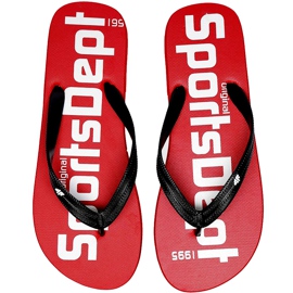 Herrenhausschuhe 4F rot H4L20 KLM006 62S schwarz