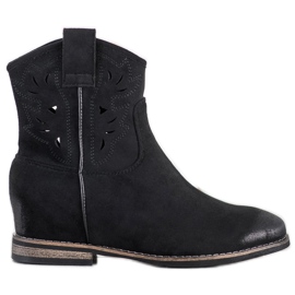 Vinceza Cowboystiefel mit Keilabsatz von Vincez schwarz