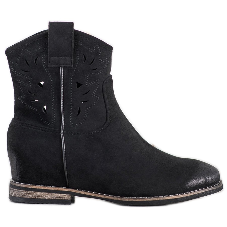 Vinceza Cowboystiefel mit Keilabsatz von Vincez schwarz