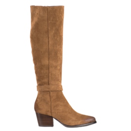 VINCEZA Wildlederstiefel braun