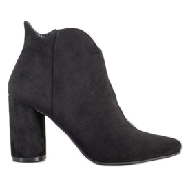Filippo Stylische Wildleder Booties schwarz