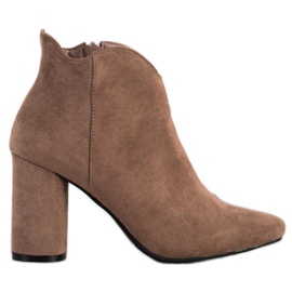 Filippo Stylische Wildleder Booties braun