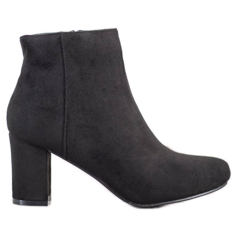 Laura Mode Klassische Stiefel auf einem Pfosten schwarz