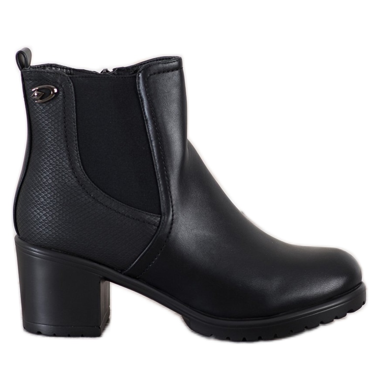 Leichte Stiefel am Pfosten schwarz