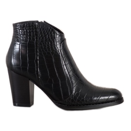 Filippo Modische Stiefel mit Schlangenprint schwarz