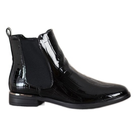 Filippo Schwarz lackierte Chelsea-Stiefel