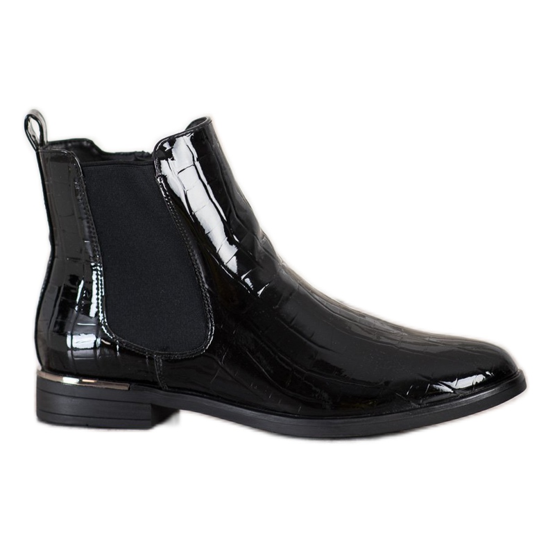 Filippo Schwarz lackierte Chelsea-Stiefel