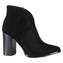 Filippo Stylische Stiefel auf einem Pfosten schwarz