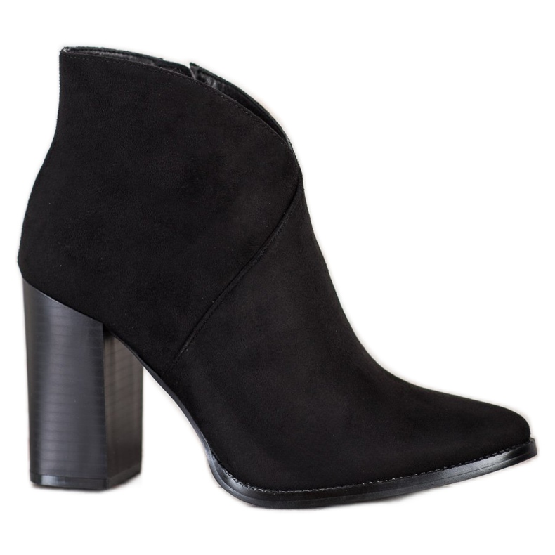 Filippo Stylische Stiefel auf einem Pfosten schwarz