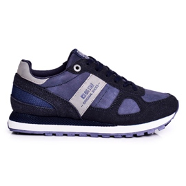 Damen Sportschuhe Sneakers Big Star Navy Blau GG274676 grau