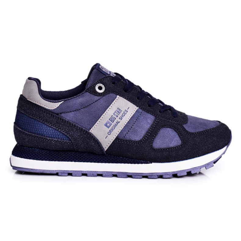 Damen Sportschuhe Sneakers Big Star Navy Blau GG274676 grau