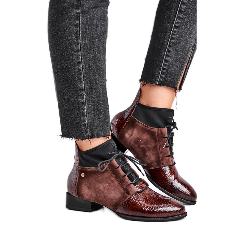 Damenstiefel Leder Maciejka Braun 04744-02