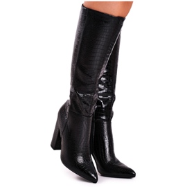SEA Damenstiefel an der Ferse Warm Black Belvim schwarz