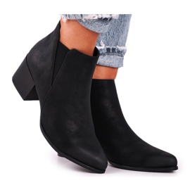 Damen Stiefel Sergio Leone Jodhpur Stiefel Eco Nubuck Schwarz BT621