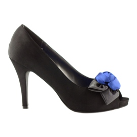 Damen McArthur 11bk schwarze Pumps blau