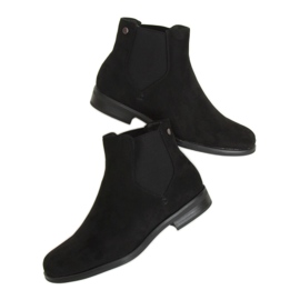 Schwarze Chelsea-Boots für Damen 8B957 Schwarz