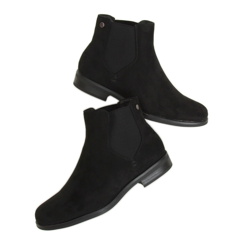 Schwarze Chelsea-Boots für Damen 8B957 Schwarz