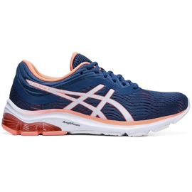 Damen Laufschuhe Asics Gel-Pulse marineblau-pfirsich 1012A467 401 navy blau orange