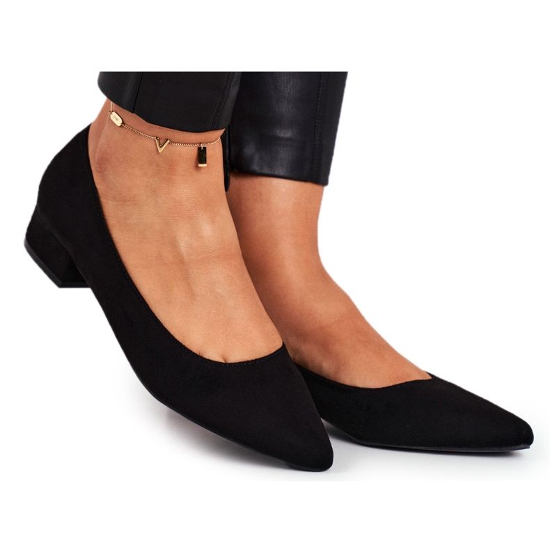 PS1 Schwarze Ballerinas aus Wildleder Elivia