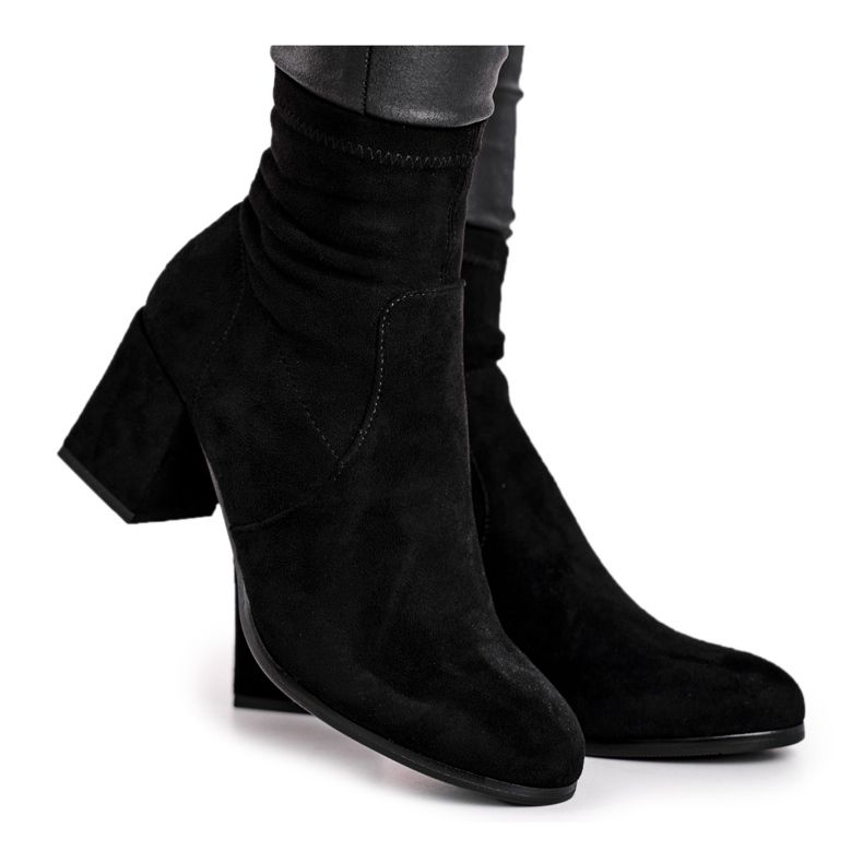 Merducio Stiefel aus schwarzem Wildleder für Damen