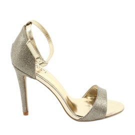 SEA Damen Gold Sandalen Glitter Gold Fiver