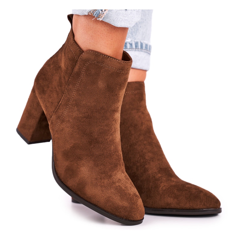 Damen Stiefel mit hohem Absatz Sergio Leone Olive BT508 braun mehrfarbig