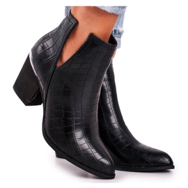 FB1 Damenstiefel mit Absatz Schwarz Ruben