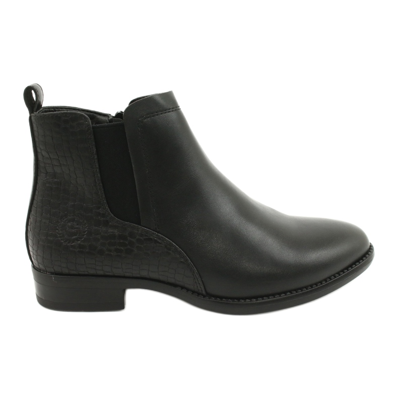 Chelsea-Boots Schwarze Stiefel Sergio Leone BT558