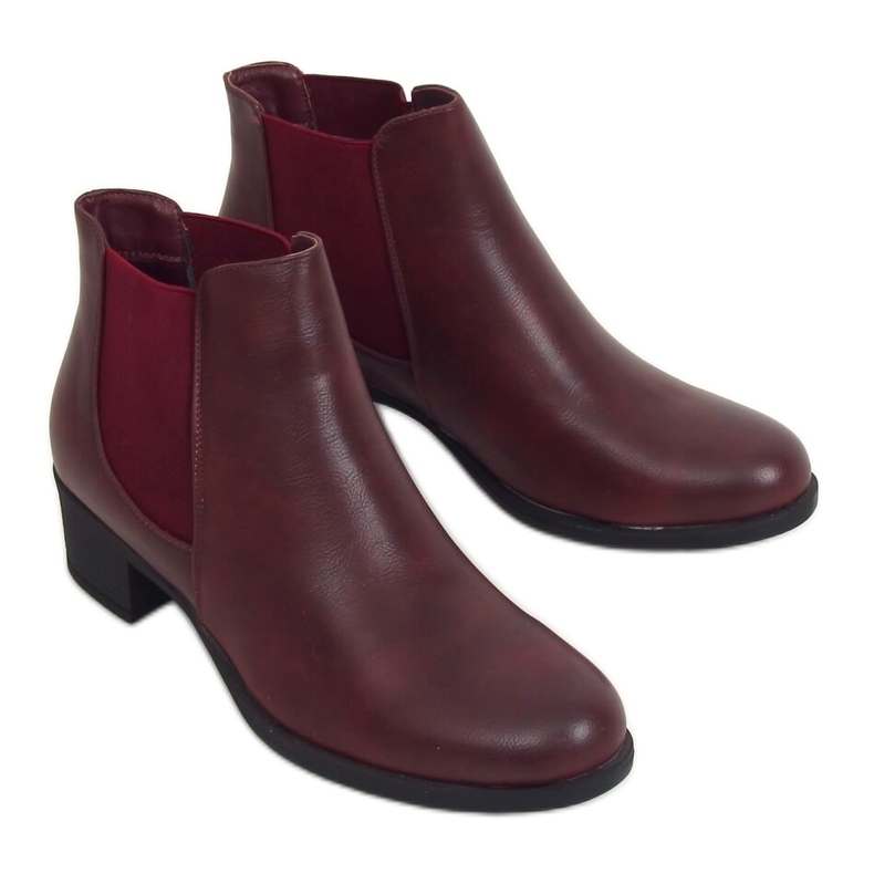 Maroon 8B875 Wine Boots für Damen rot