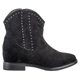 Ideal Shoes Modische schwarze Cowgirls
