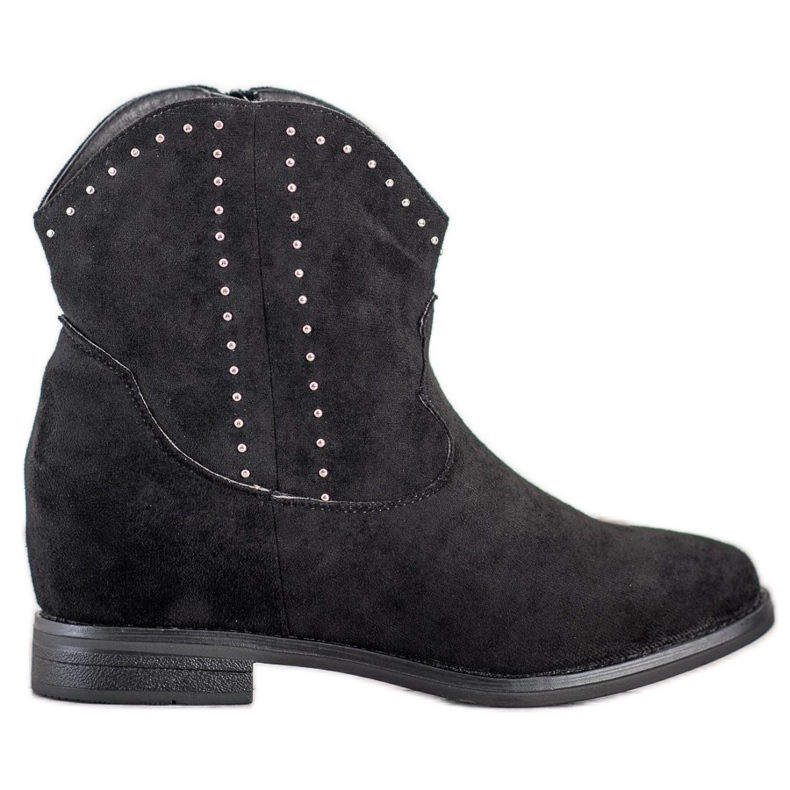 Ideal Shoes Modische schwarze Cowgirls