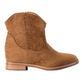 Ideal Shoes Modische Camel Cowgirls braun