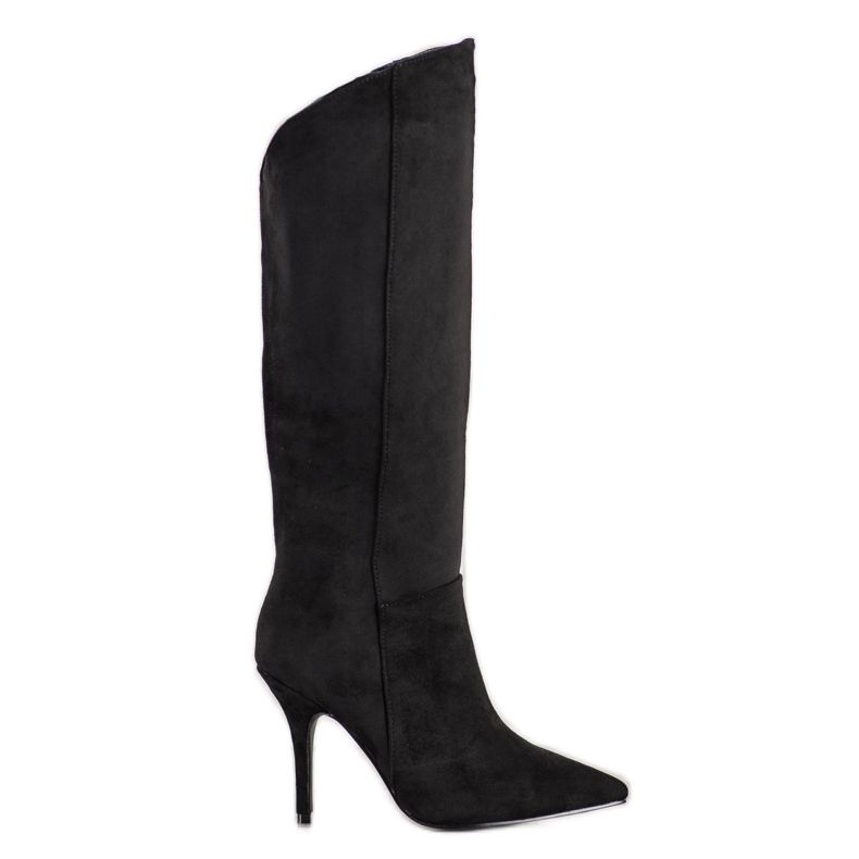 Seastar Wildlederstiefel auf einem hohen Absatz schwarz