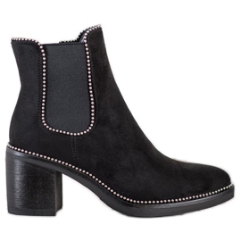 Bella Star Verzierte Chelsea-Stiefel schwarz