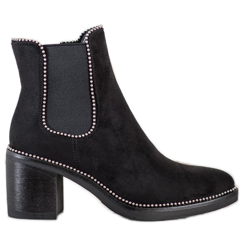 Bella Star Verzierte Chelsea-Stiefel schwarz