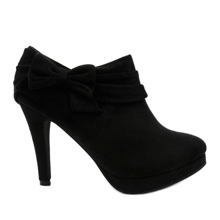 Schwarze Stiefel auf hohem Absatz mit elastischem Fharvix