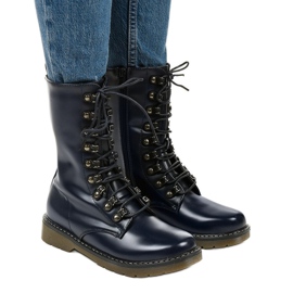 Adrientina marine matte Stiefel marineblau